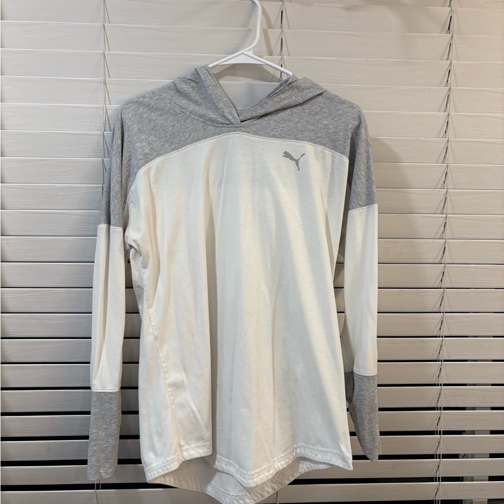Puma Gray and White Hoodie